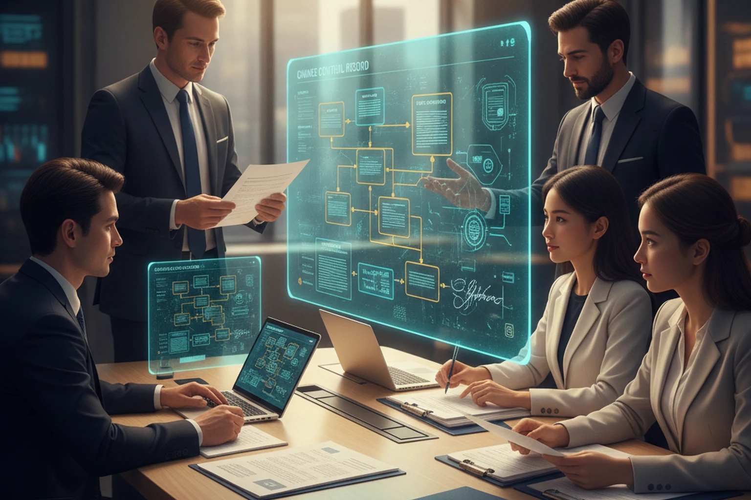 Legal Support Operations: Change Control Record editorial illustration