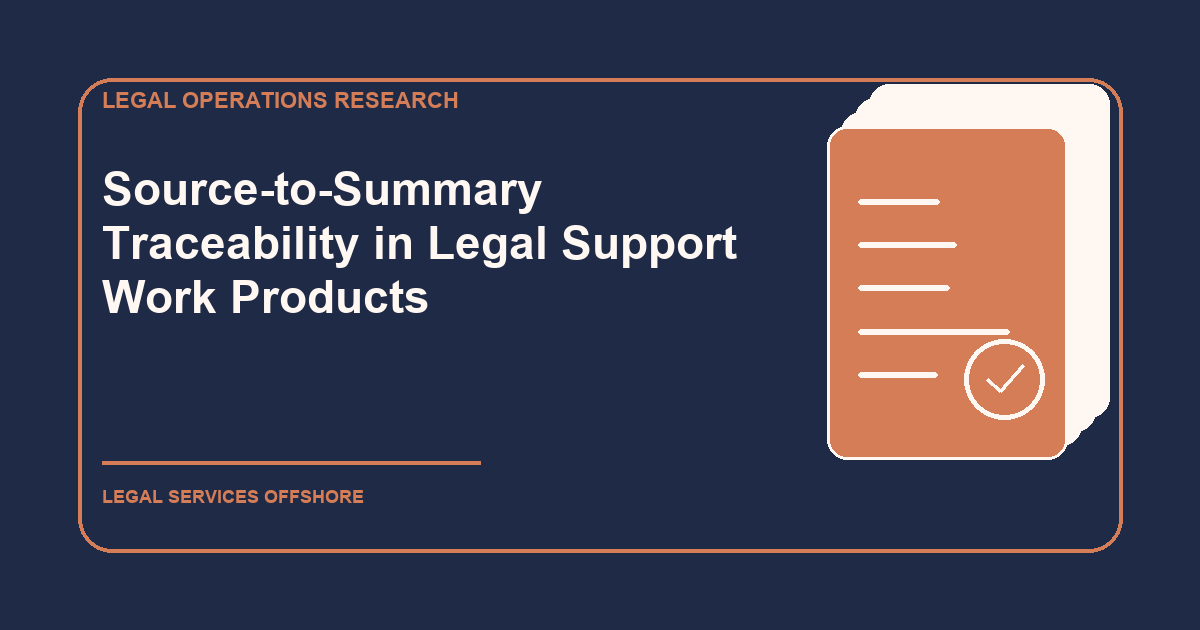 Source-to-Summary Traceability in Legal Support Work Products research illustration