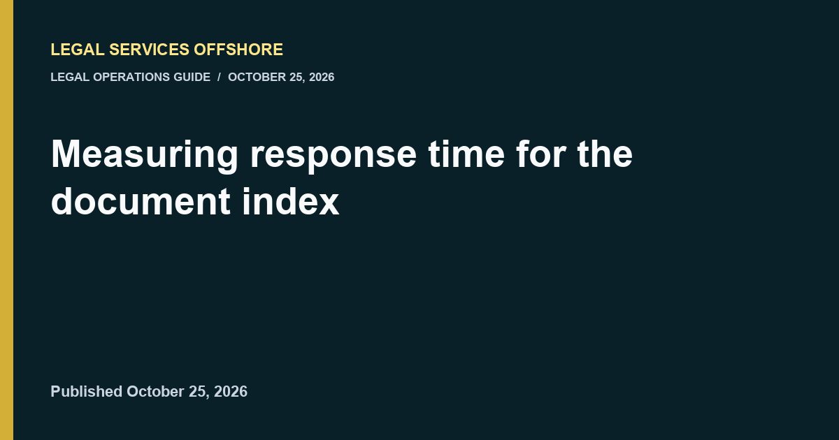Measuring response time for the document index research illustration