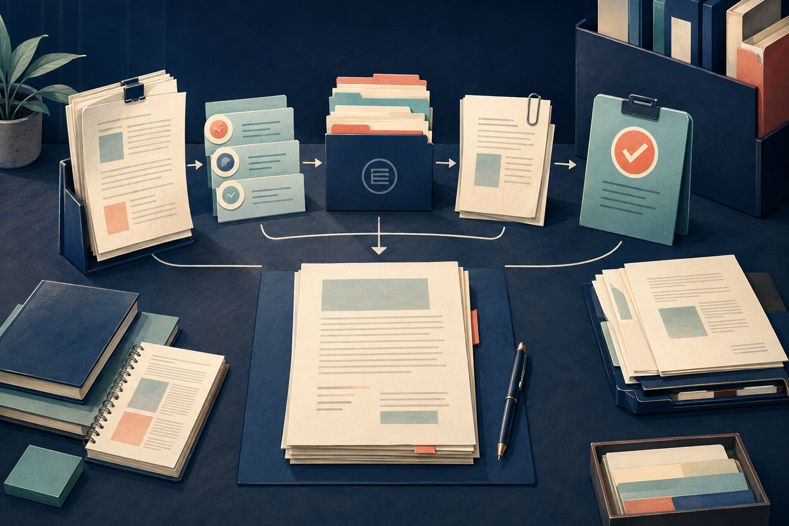 Regulatory comment-letter source packets with offshore legal support editorial illustration